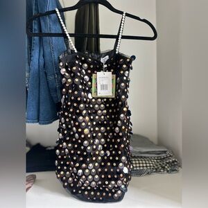 NWT Lola + the Boys Wicked Elphaba Black Sequin Dress